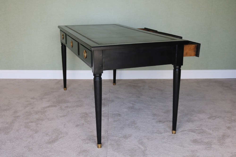 Ebonized desk , Writing Table, Late 19th Century Empire Style, View VI
