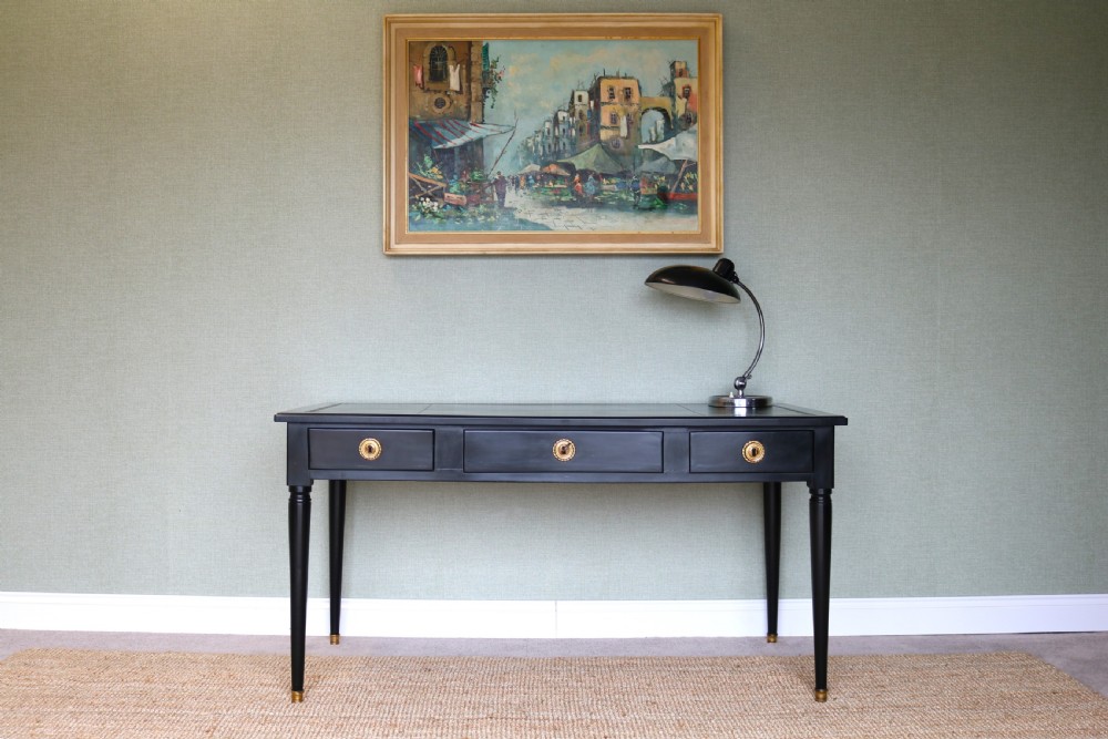 Ebonized desk , Writing Table, Late 19th Century Empire Style, View XI