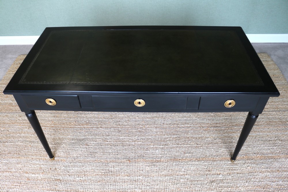 Ebonized desk , Writing Table, Late 19th Century Empire Style, View XV