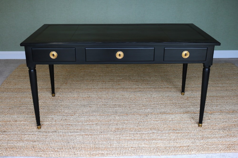 Ebonized desk , Writing Table, Late 19th Century Empire Style, View XVI