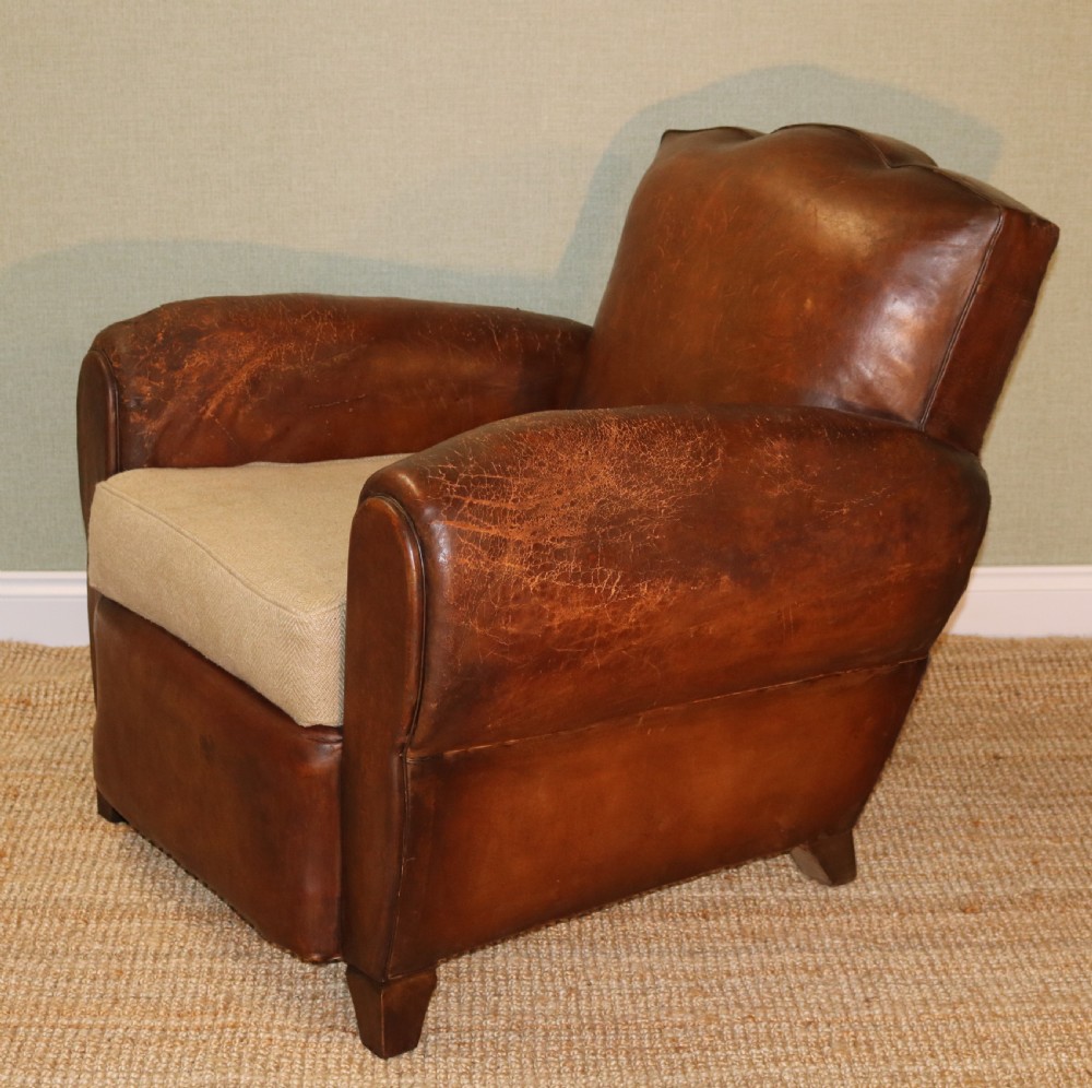 French Leather Club Armchair View VII