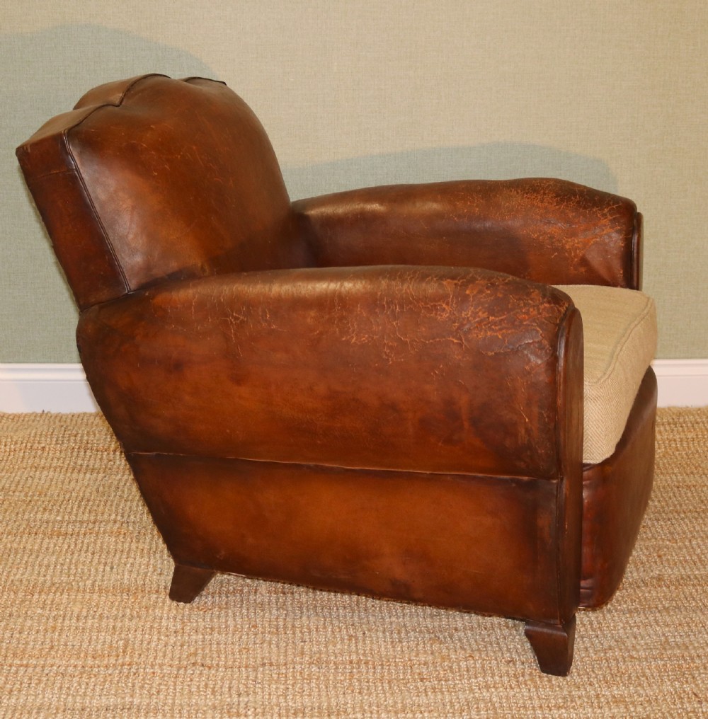 French Leather Club Armchair View XII