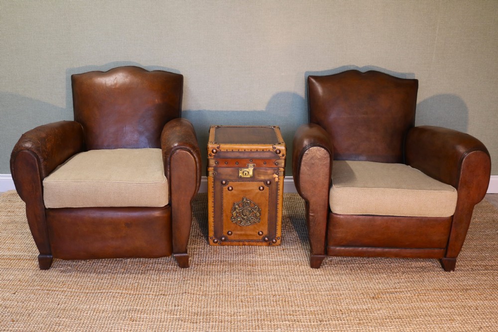 French Leather Club Armchair View XIII
