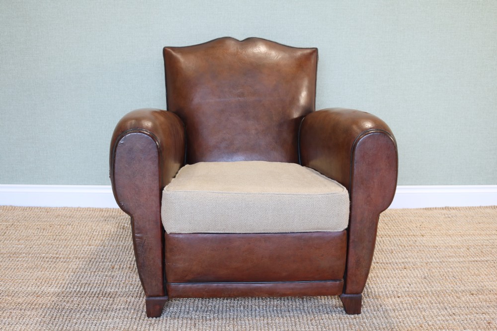 French Leather Club Armchair View XV