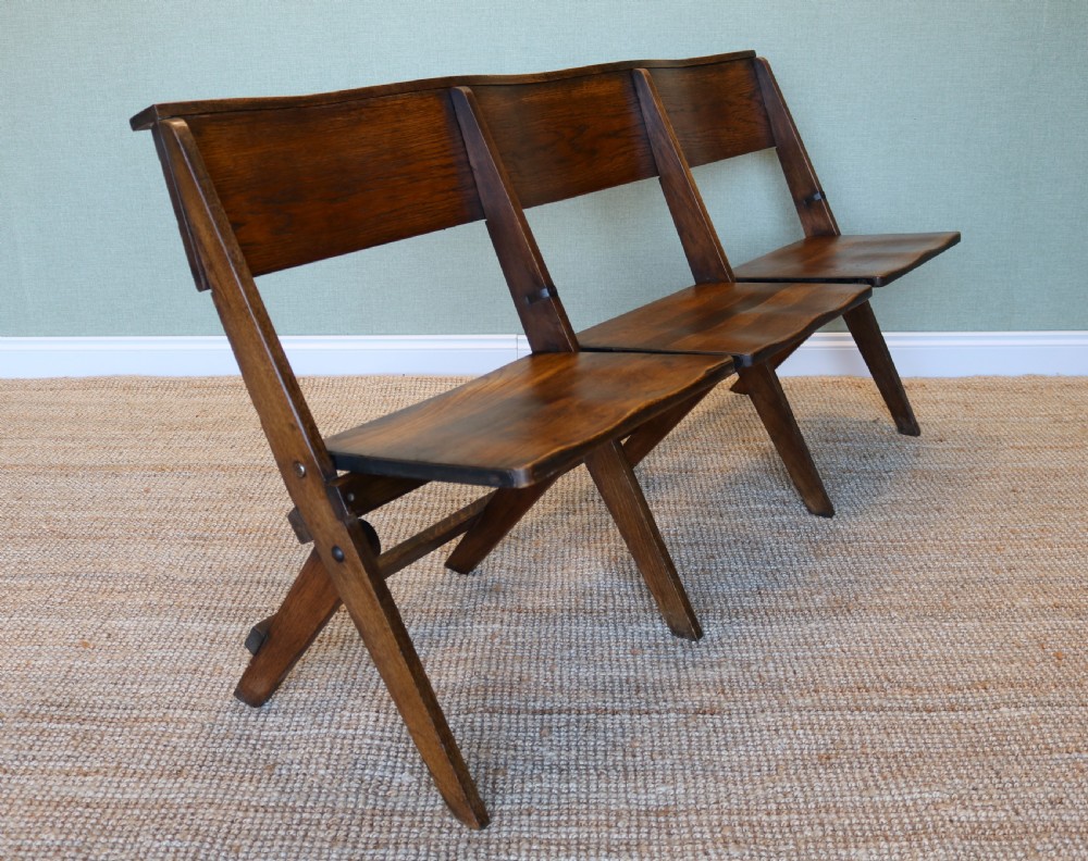 oak church chairs early 20th century
