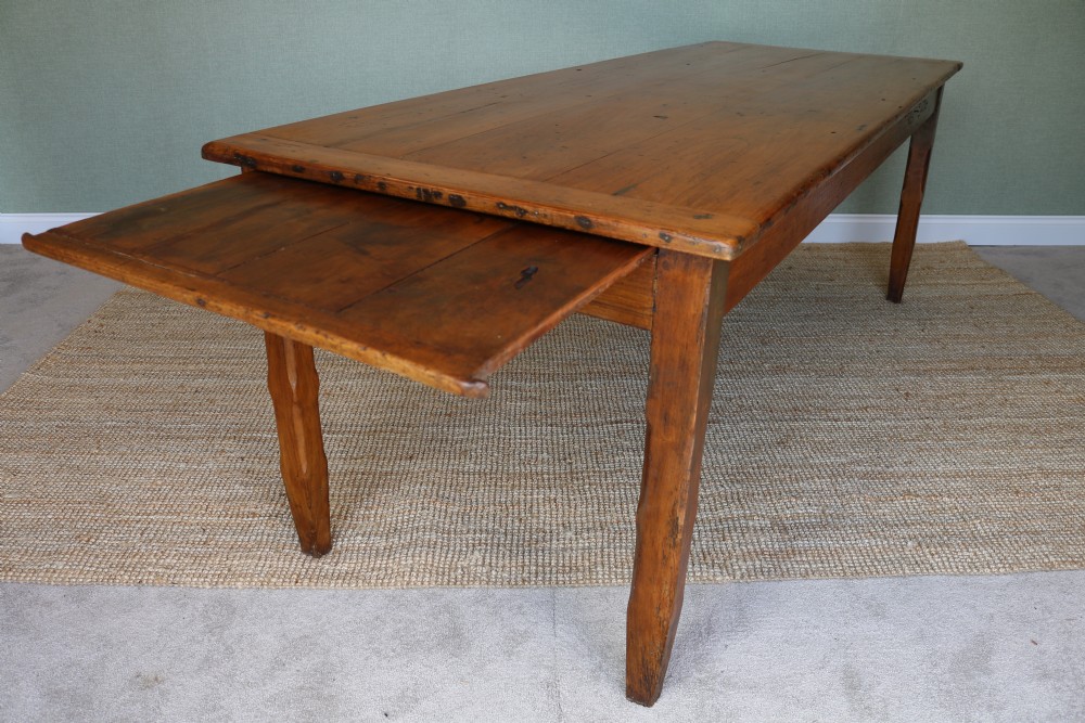 19th Century French farmhouse table  w/ bread slicer View X