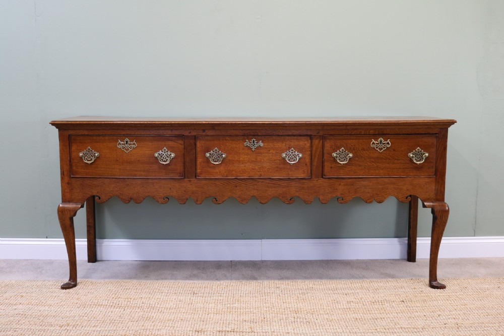 18th Century George III antique dresser base cabriole leg