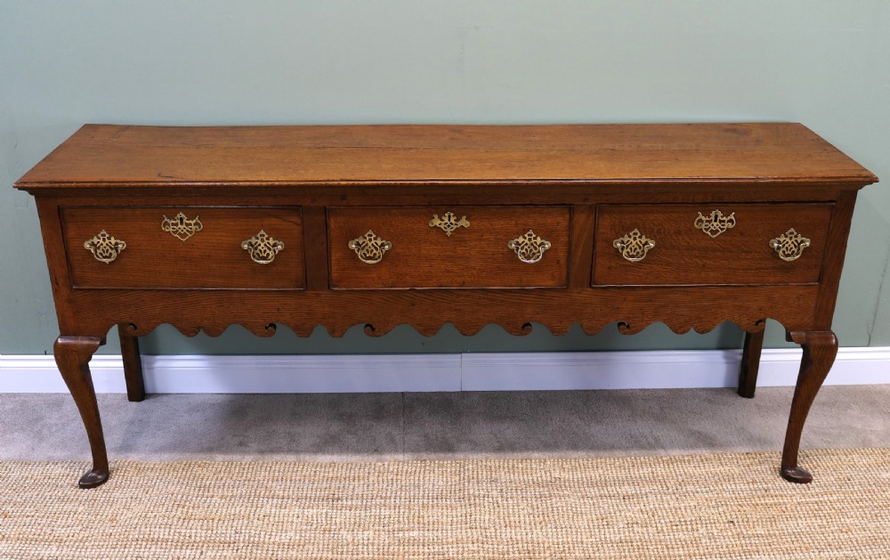 18th Century George III antique dresser base cabriole leg View III