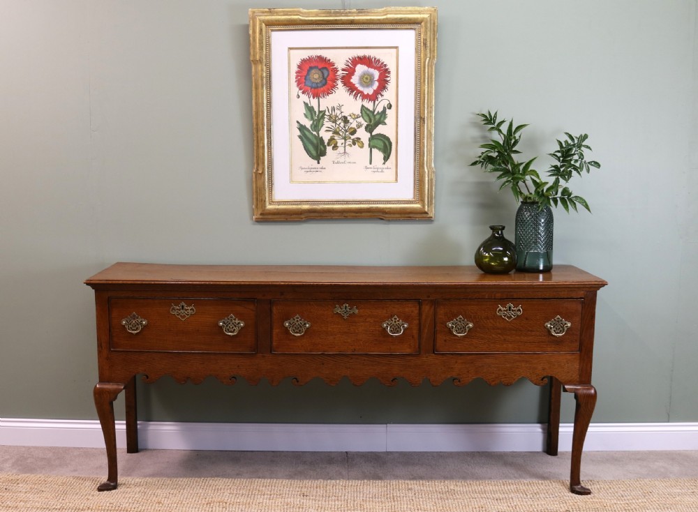 18th Century George III antique dresser base cabriole leg View II