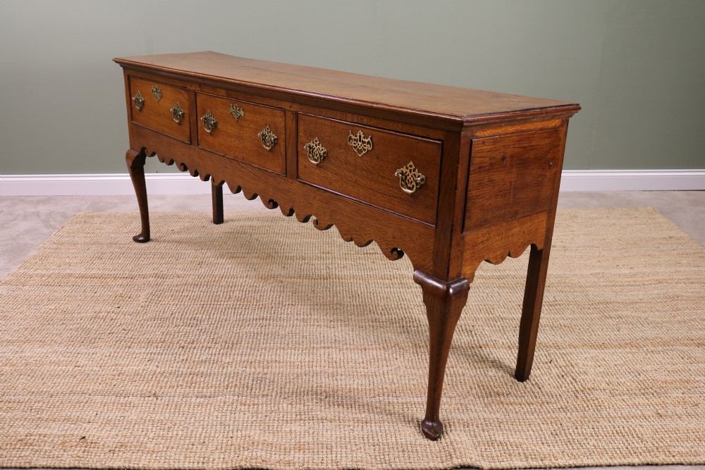 18th Century George III antique dresser base cabriole leg View XII