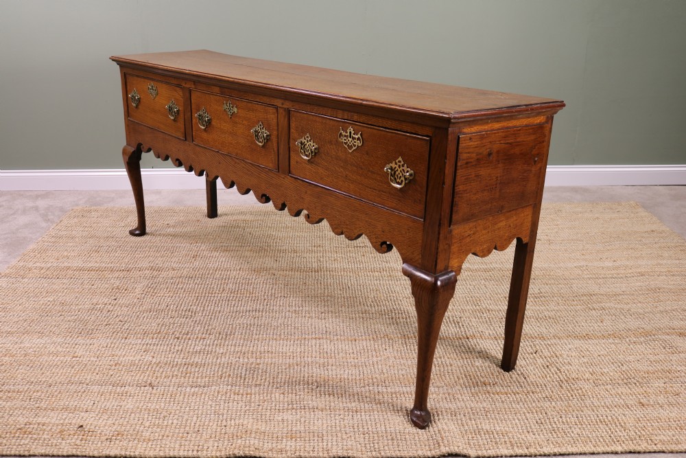 18th Century George III antique dresser base cabriole leg View XIII