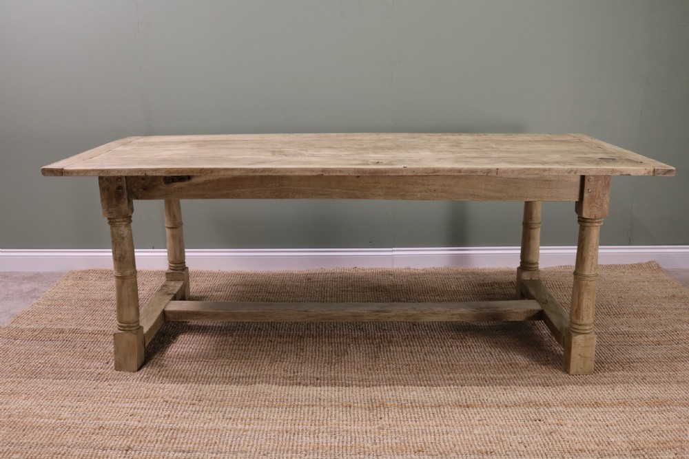 Bleached Oak Farmhouse Table View III