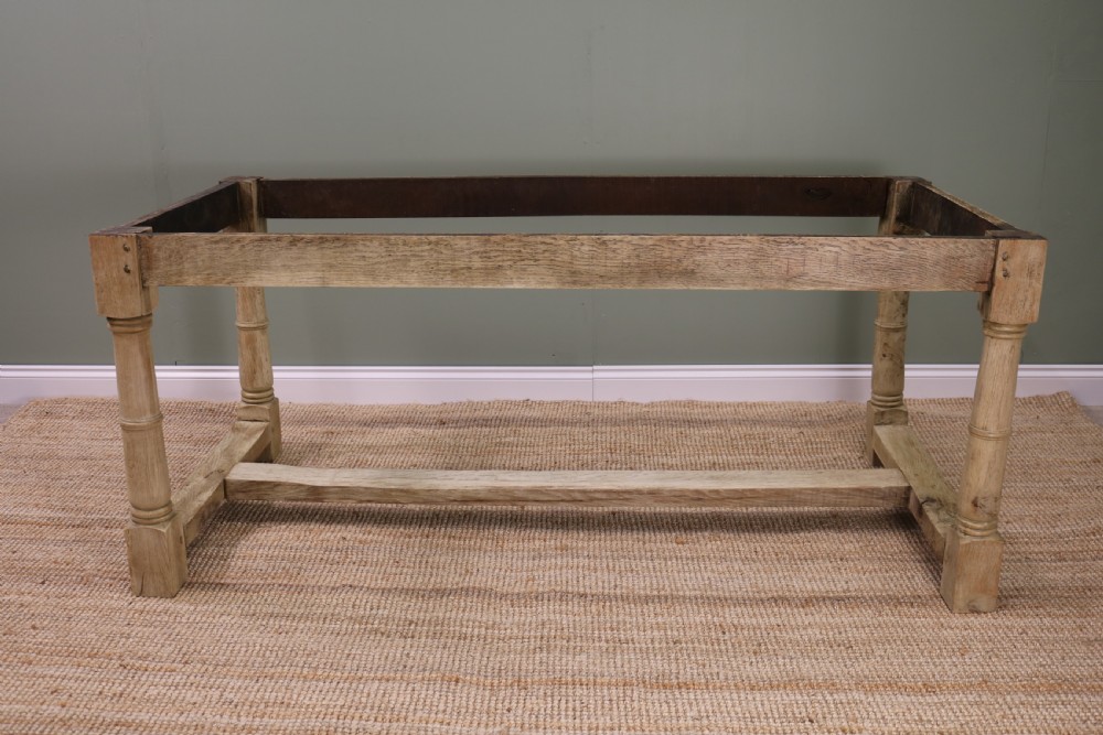 Bleached Oak Farmhouse Table View IV