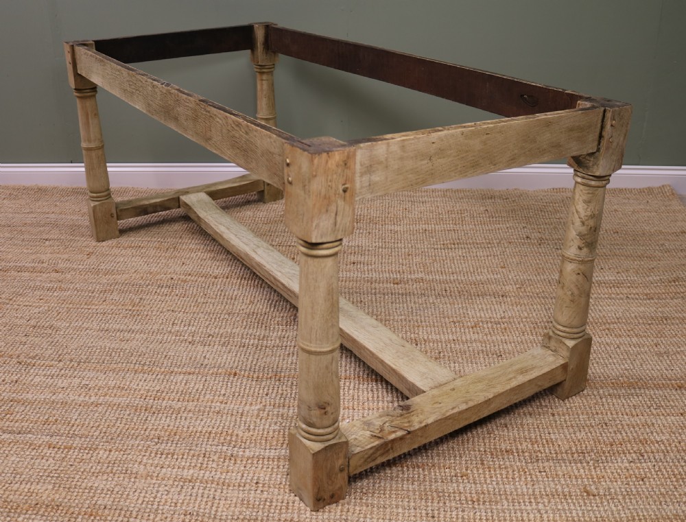 Bleached Oak Farmhouse Table View V