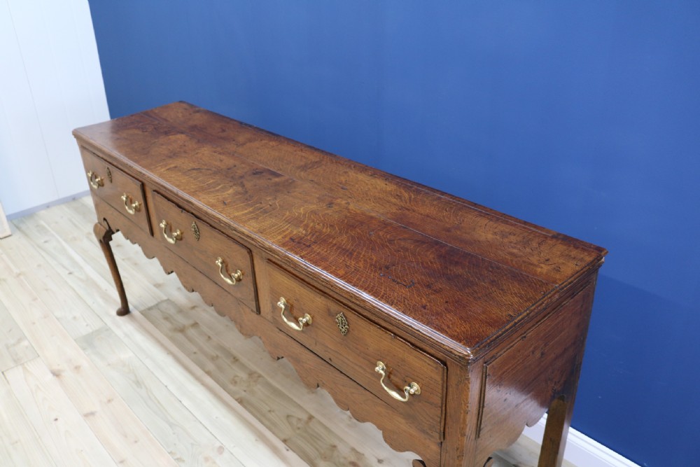 18th Century English Oak Dresser Base View V