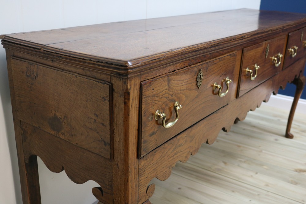 18th Century English Oak Dresser Base View IX