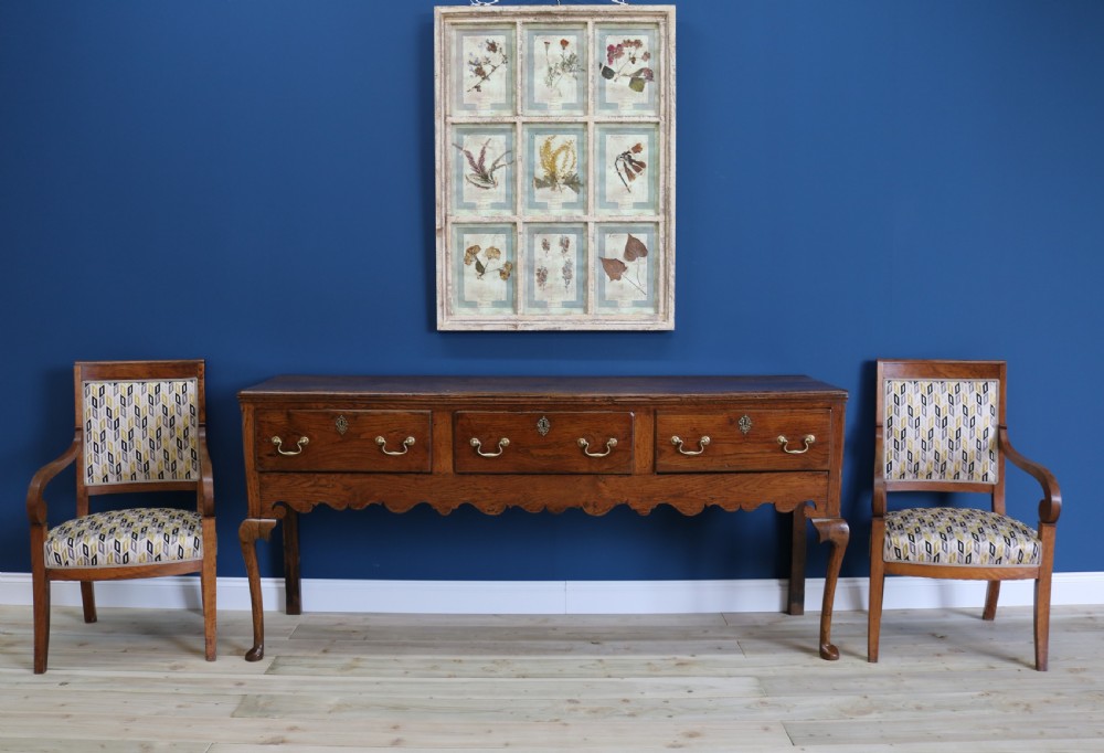 18th Century English Oak Dresser Base View X