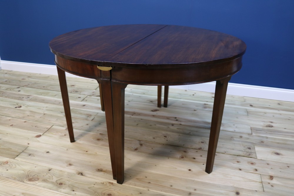 Pair OF George III Mahogany Demi-lune Side Tables View IX
