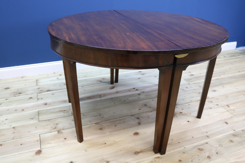 Pair OF George III Mahogany Demi-lune Side Tables View X