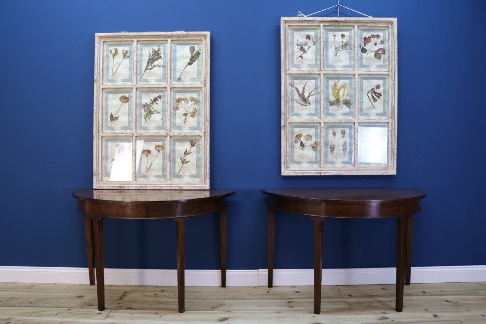 Pair OF George III Mahogany Demi-lune Side Tables View XI