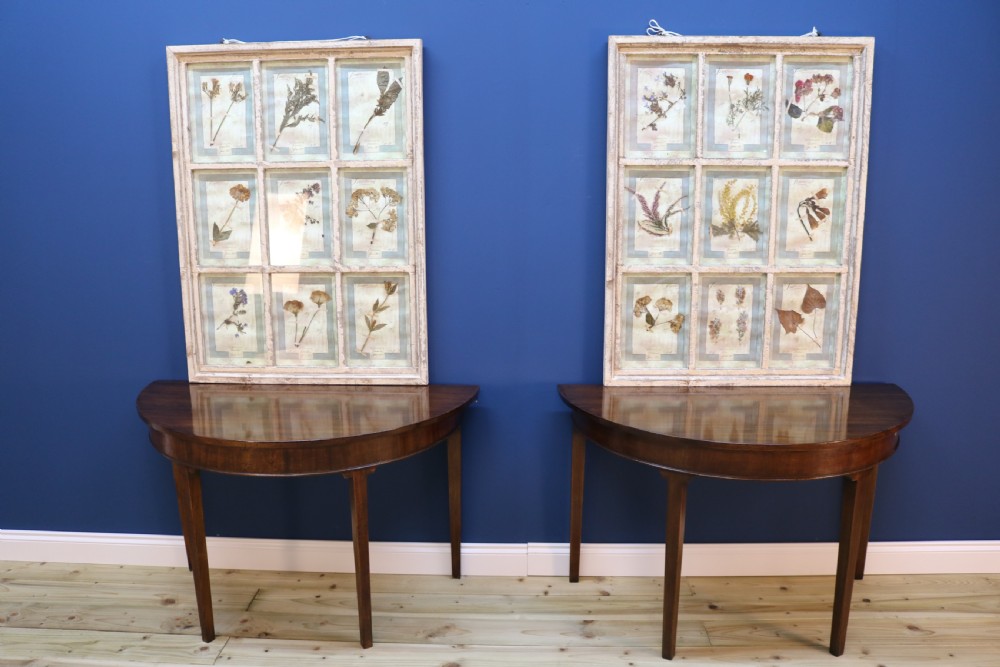 Pair OF George III Mahogany Demi-lune Side Tables View XIII