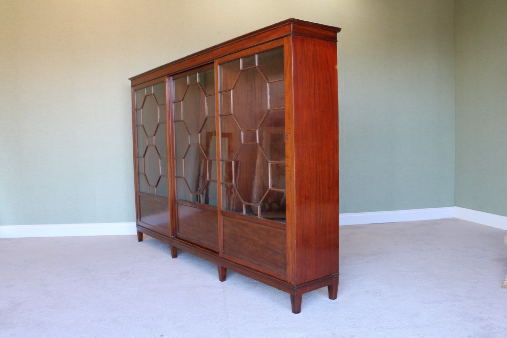 Edwardian Mahogany Bookcase View V