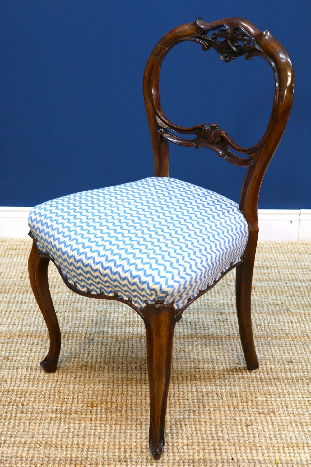 Harlequin Set of Six Victorian Rosewood Dining Chairs View V