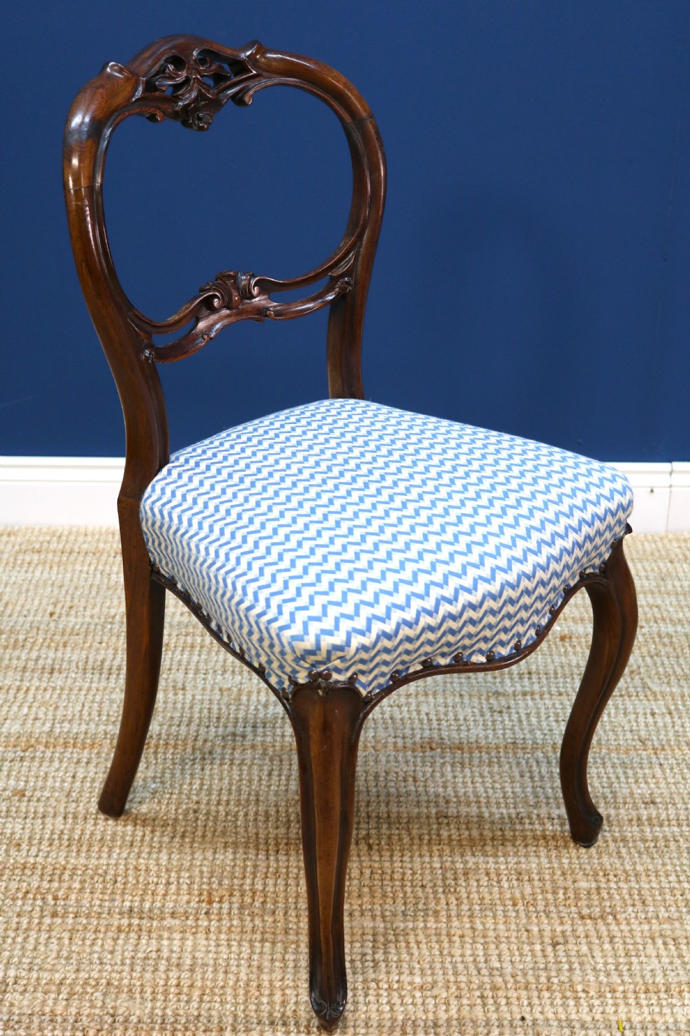 Harlequin Set of Six Victorian Rosewood Dining Chairs View VI