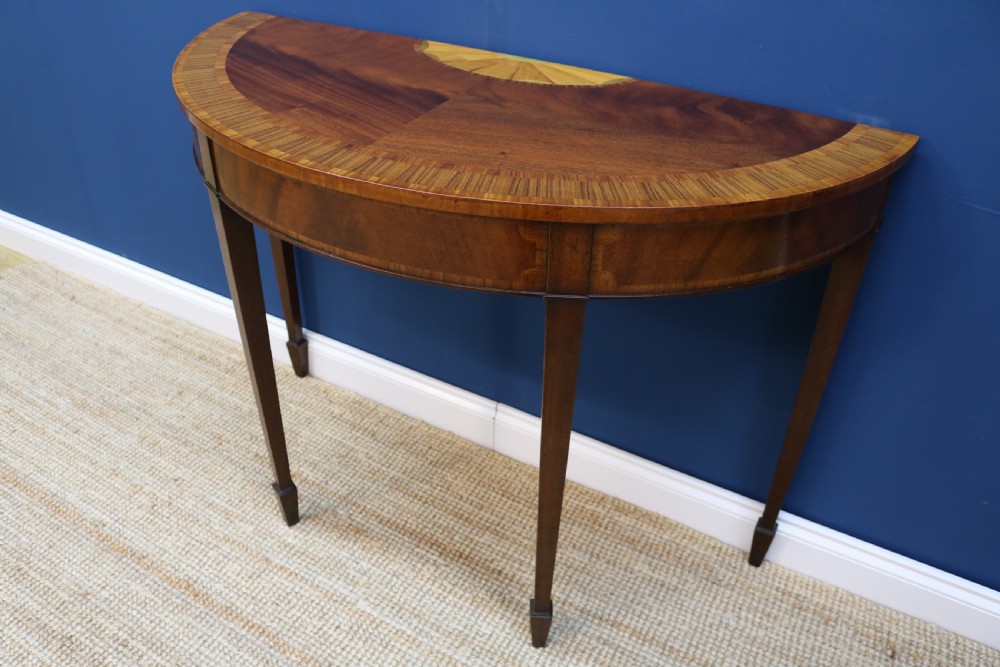 Pair of 1920 demi-lune side tables View VIII