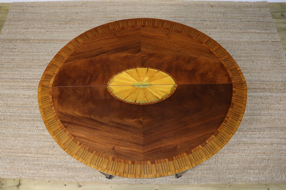 Pair of 1920 demi-lune side tables View IX