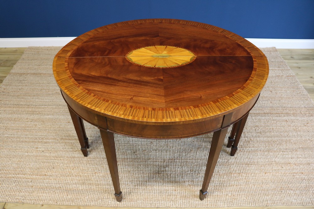 Pair of 1920 demi-lune side tables View XI