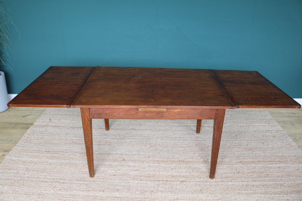 19th-century French Farmhouse Extending Pine Dining Table View V