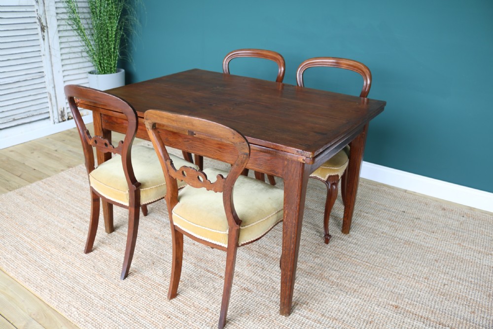 19th-century French Farmhouse Extending Pine Dining Table View X