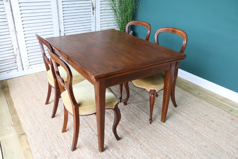 19th-century French Farmhouse Extending Pine Dining Table View XIII