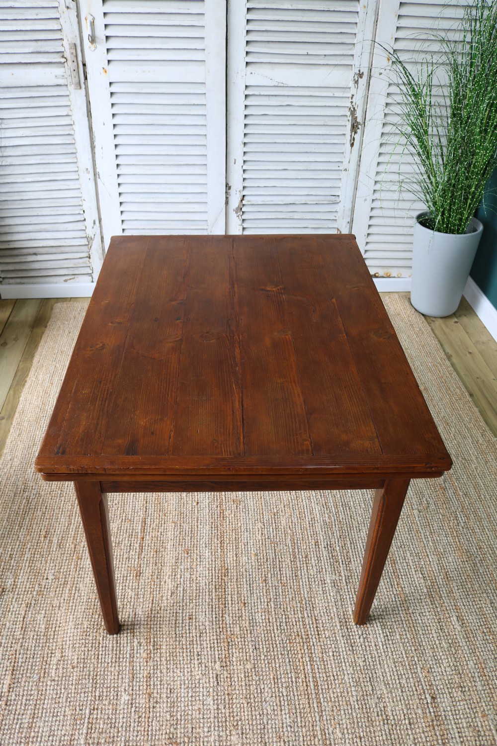 19th-century French Farmhouse Extending Pine Dining Table View XV