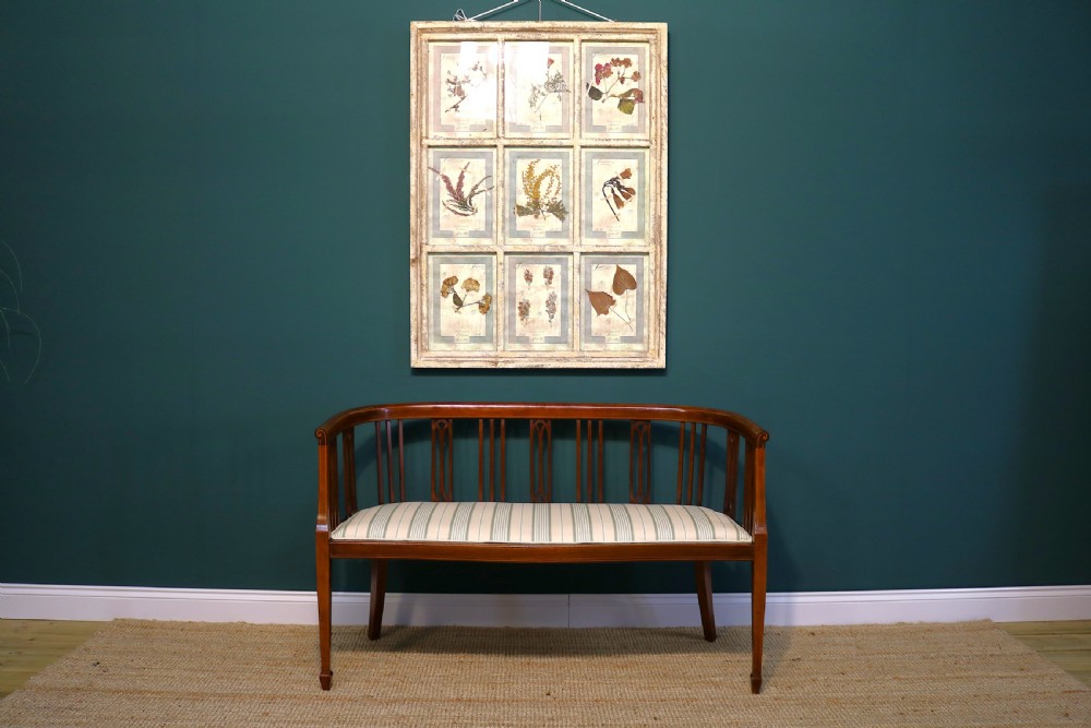 Edwardian Inlaid Mahogany Window Sofa View II