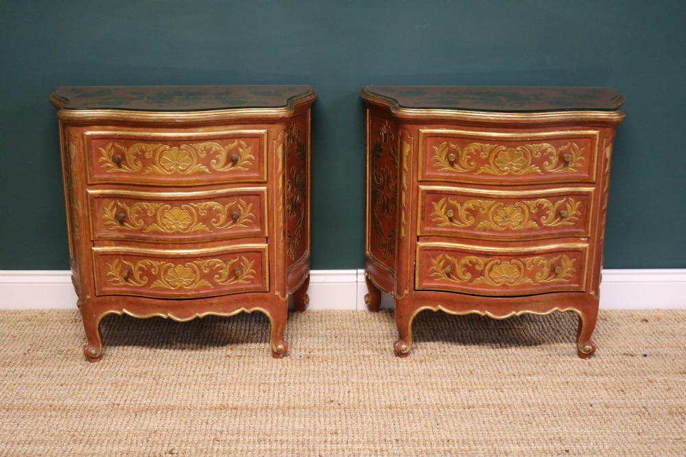 Spanish Casa Painted Walnut Bedside Tables View II
