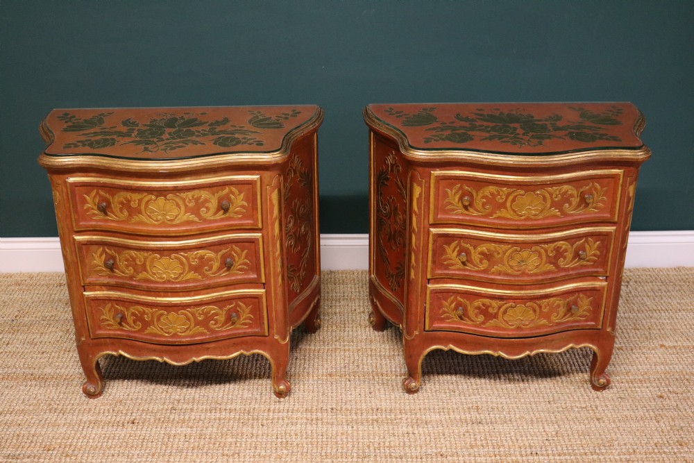 Spanish Casa Painted Walnut Bedside Tables View VIII