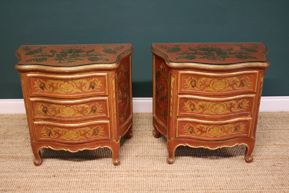 Spanish Casa Painted Walnut Bedside Tables View IX