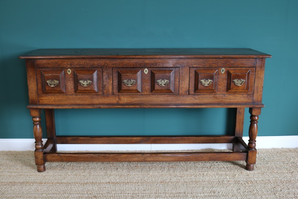 Jacobean revival oak dresser base