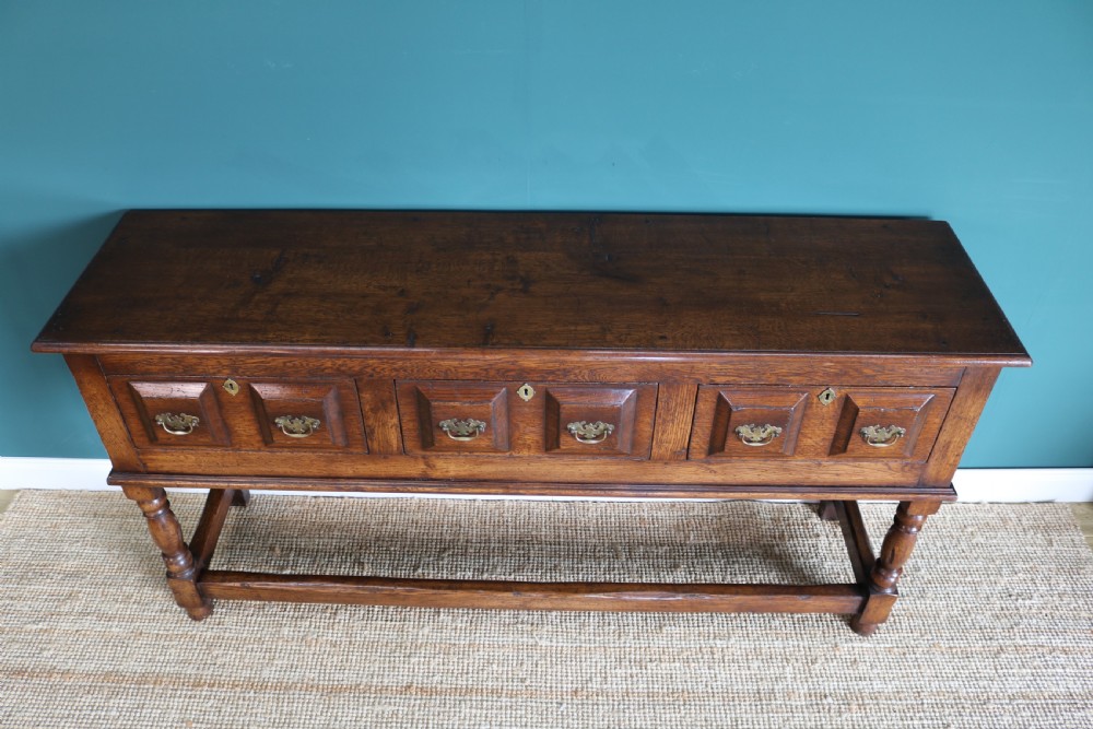 Jacobean revival oak dresser base View III