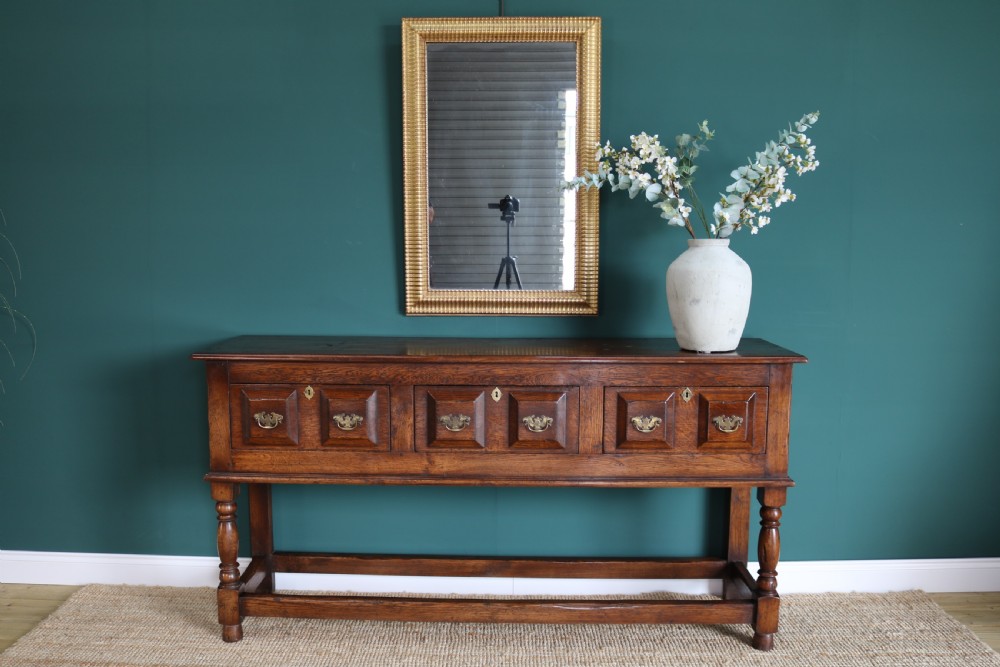 Jacobean revival oak dresser base View VII