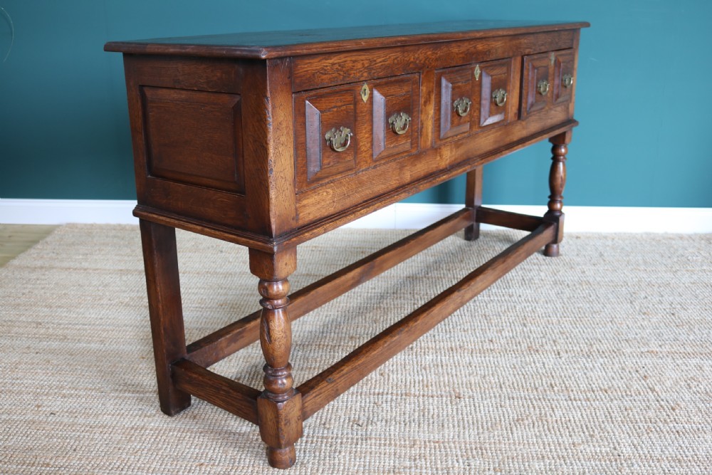 Jacobean revival oak dresser base View VIII