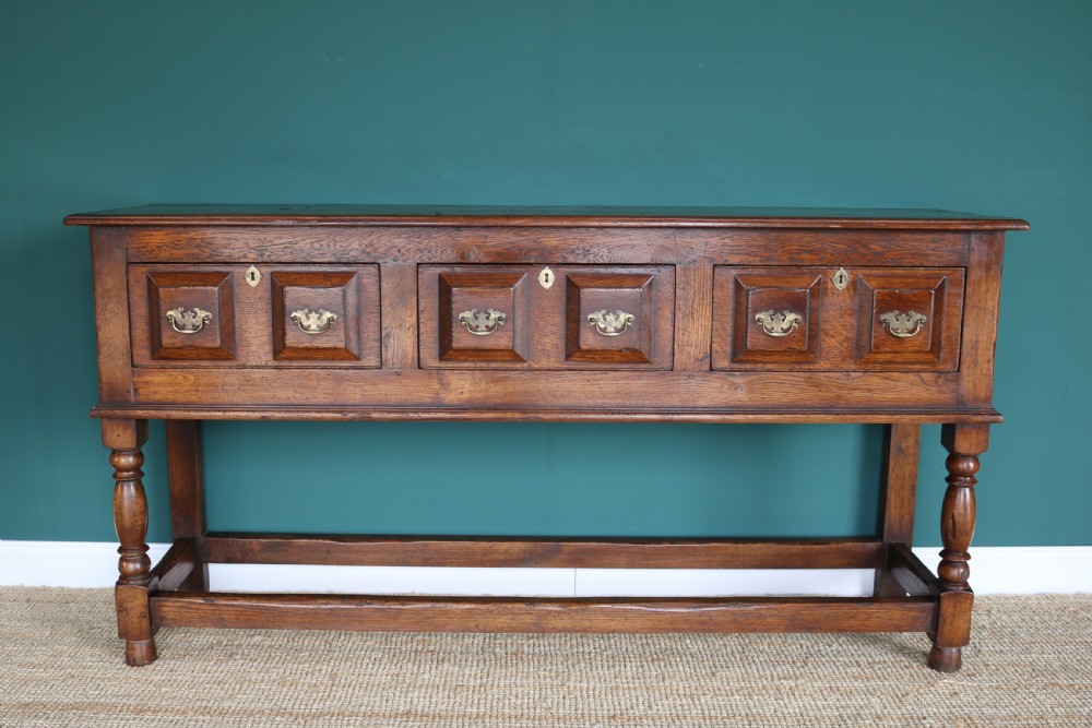 Jacobean revival oak dresser base View XI
