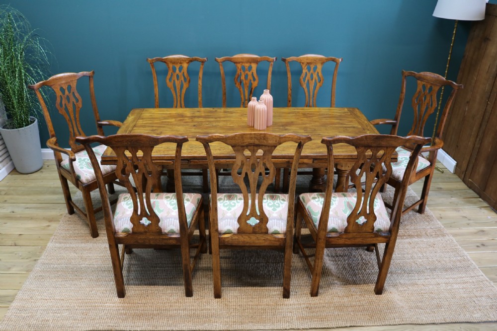 set of eight oak dining chairs, in the Chippendale style View III