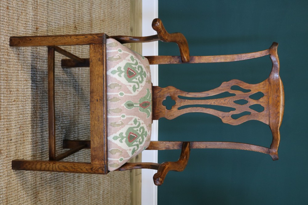 set of eight oak dining chairs, in the Chippendale style View VIII