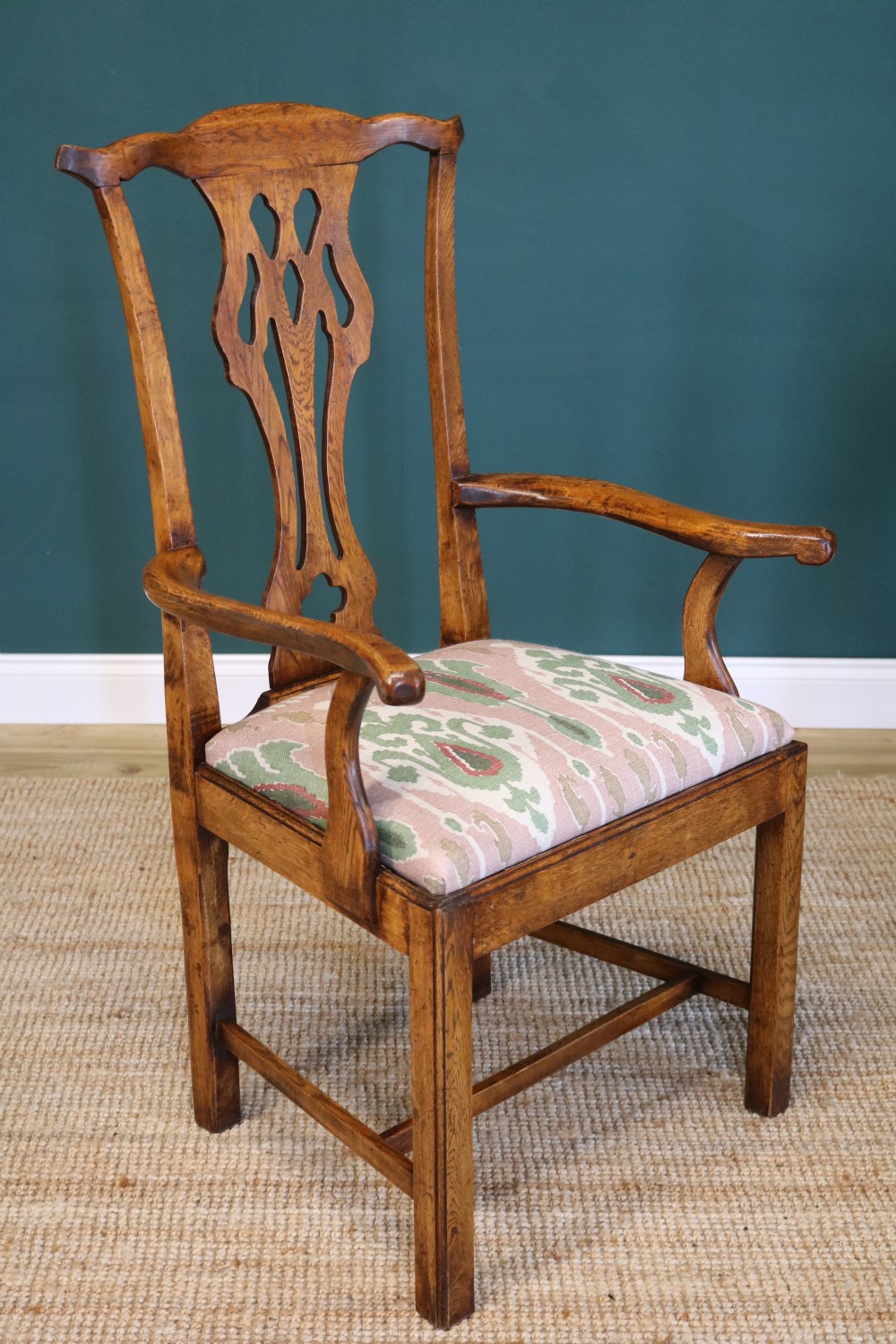 set of eight oak dining chairs, in the Chippendale style View XI