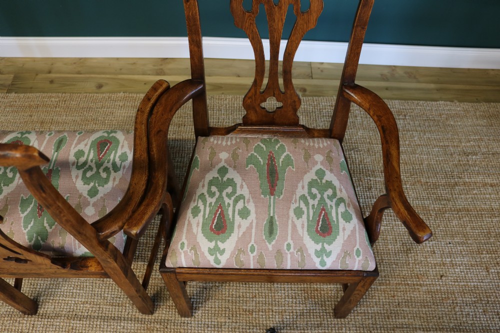 set of eight oak dining chairs, in the Chippendale style View XII