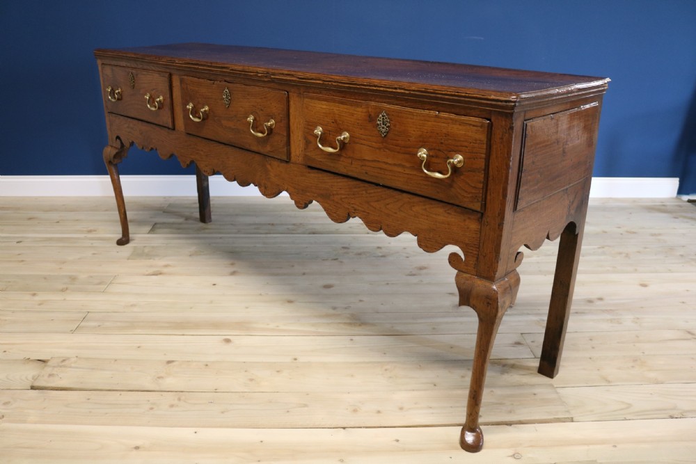 18th Century English Oak Dresser Base View VI