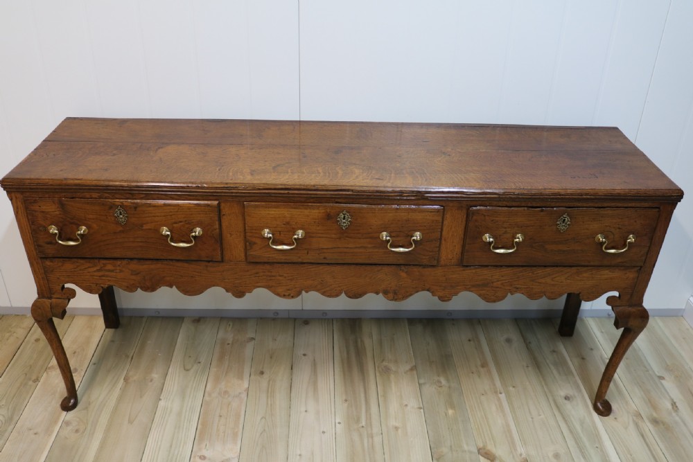 18th Century English Oak Dresser Base View XII